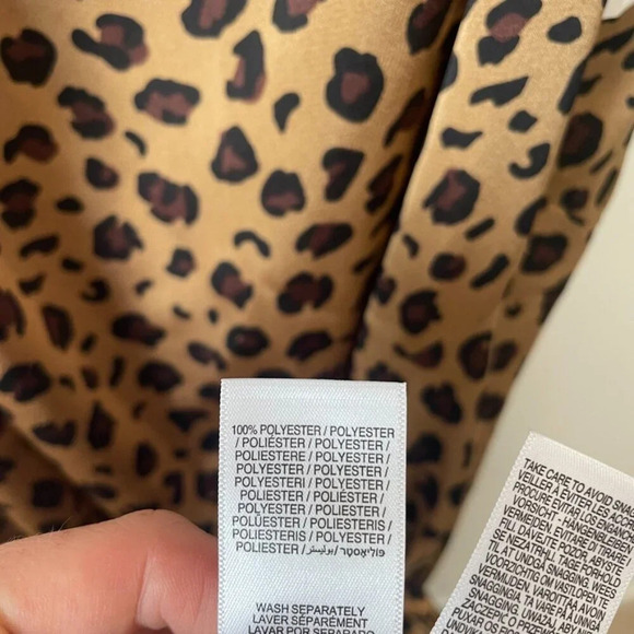 Never Fully Dressed Ruffle Sleeve Cut Out Maxi Dress NWT Leopard Brown Size 6 - Picture 10 of 11